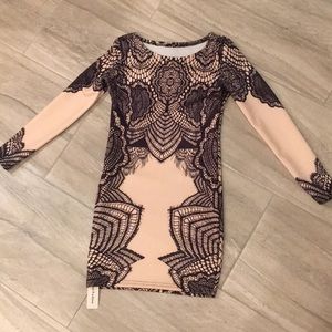 Lace-Print Dress